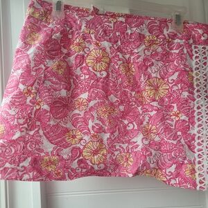 Lilly Pulitzer Pink & Yellow Floral Skort